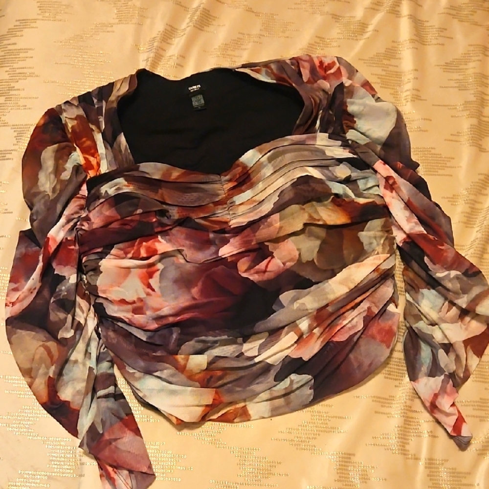 Floral Long Sleeve Blouse / Express